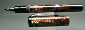 Chronicler in Copper Ore Lava Lamp #30 alumilite and Black Ebonite