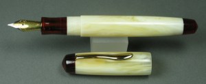 Custom Muse in Ruby Tortoise and Alabaster Swirl