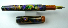 Scribe #1 in Mardi Gras Lava Explosion #9 and Custom Golden-Orange Scribe #1 in Mardi Gras Lava Explosion #9 and Custom Golden-Orange