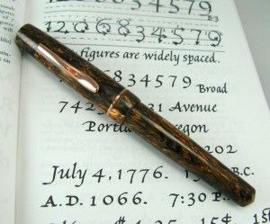 Master Scrivener in Elven Wood alumilite with Copper Clip and Cap Band Master Scrivener in Elven Wood alumilite with Copper Clip and Cap Band