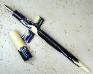 Literati Desk Pen in Ghost Koi Alumilite