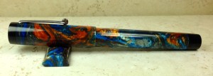 Chronicler in Mineral Sea Alumilite & Black Ebonite - Large