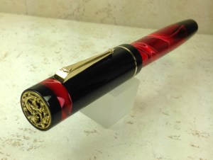 Epic Harlequin Deluxe in Ruby Water and Black Acrylics - Oversized