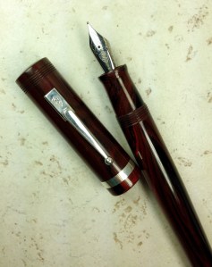 Custom Design in Red Ripple Ebonite from Conway Stewart