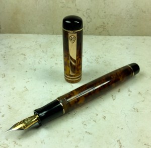 Exemplar in Illuminated Amber Tortoise & Black Acrylic - Large