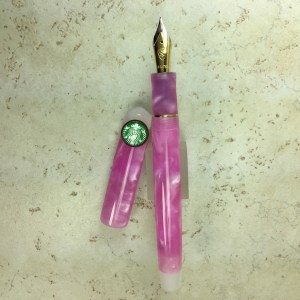 Muse in Hot Pink Aqua Pearl & White Essence - Small