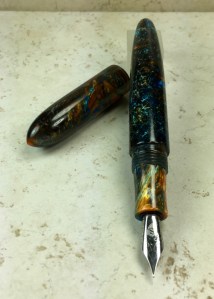 Custom Troubadour with flush cap & barrel in Mineral Sea - Oversized