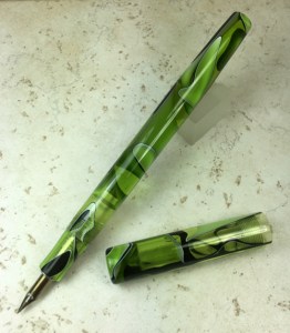 Customized Epic Dip Pen with Postable Cap in Marsh Water acrylic