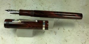 Custom Design in Red Ripple Ebonite from Conway Stewart, Slim