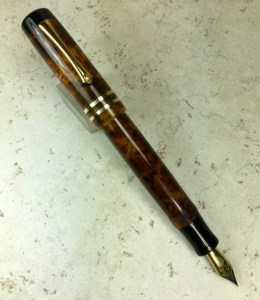 Exemplar in Illuminated Amber Tortoise and Black Acrylic - Large