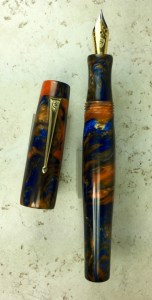 Scribe in Bronco Sunset/Ocean's Fire Lava Lamp #57 - Oversized