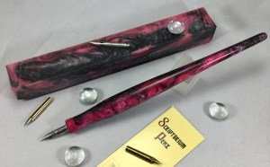 Literati Academe Dip Pen in Steel Rose Lava Lamp