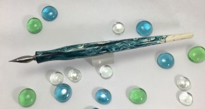 Literati Academe Dip Pen in Arctic Koi Alumilite