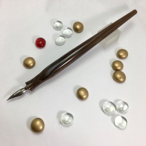 Literati Academe Dip Pen in Rocky Mountain Stone Lucite