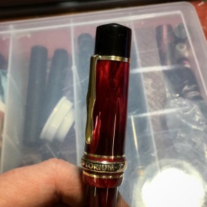 Custom Hemingway Homage in Vintage Marbled Red Bakelite - Large