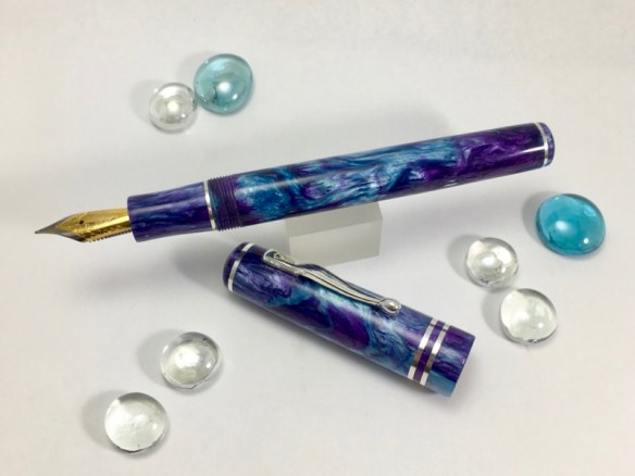 Inkling in Purple & Turquoise Swirl - Medium