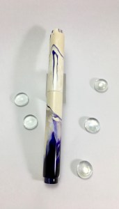 Scroll in Ghost Koi Alumilite - Small
