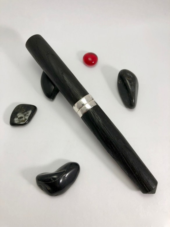 Rustic Idyll in Ukranian Bog Oak & Hammered Silver – Oversized