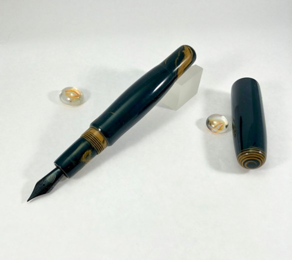 Custom Danitrio Hyotan Mae West style in SEM LE Orange Water Ebonite - Large