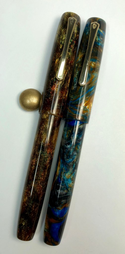 A Pair of Wordsmiths in Japanese Autumn Colors and Mineral Sea - Medium