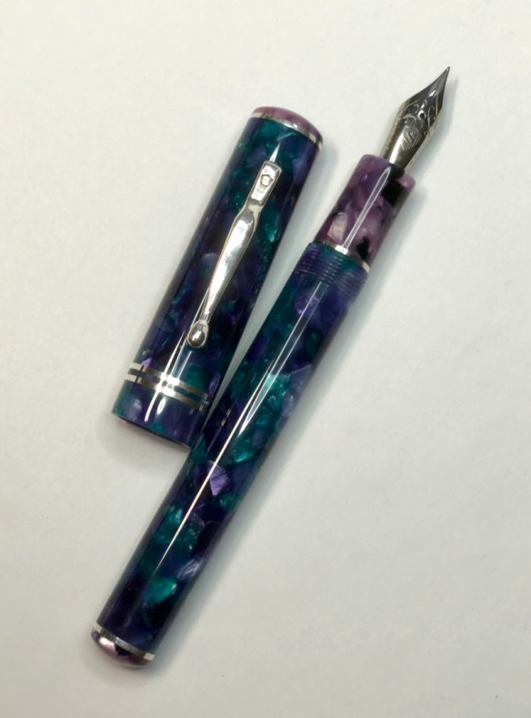 Inkling in Conway Stewart Azure and Purple Crush - Medium