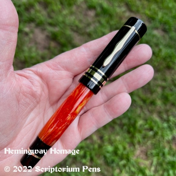 Custom Hemingway Homage in Enfuego and Black Acrylic - Large