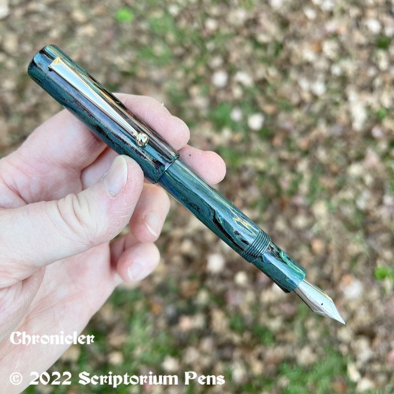 Chronicler in SEM LE Deep Sea Ebonite with Exclamation Clip in Gold - Small