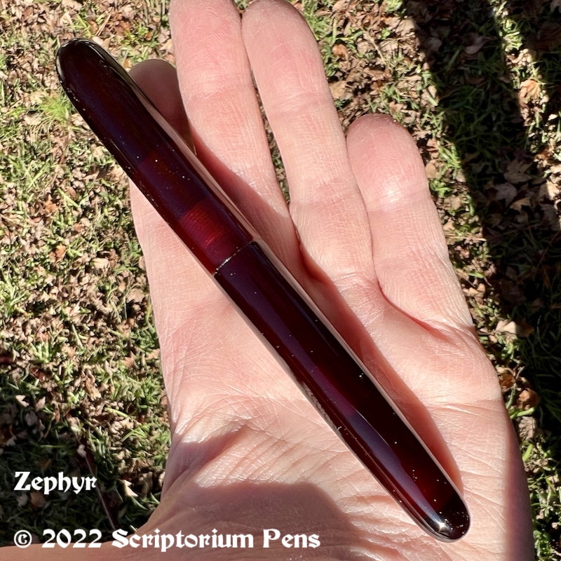 Zephyr in Dark Red Clear - Small