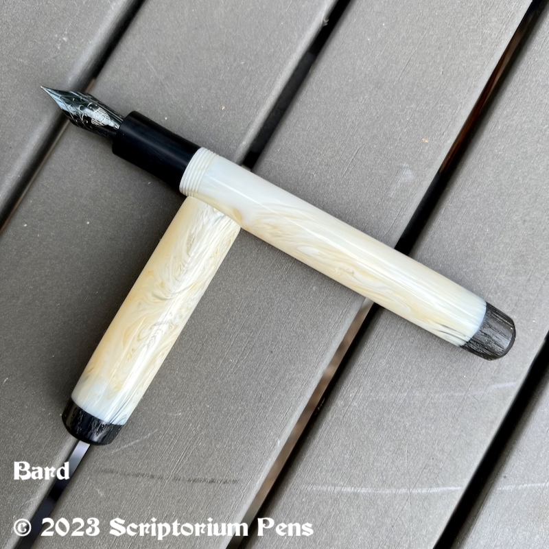 Bard in Alabaster Swirl and Bog Oak - Small