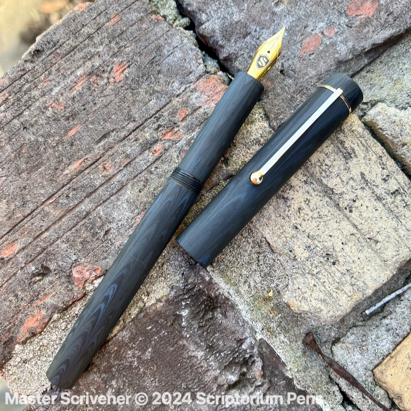 Custom Kelmscott Extended in SEM Denim Blue matte  finish with Custom Thin Clip in Bronze - Small