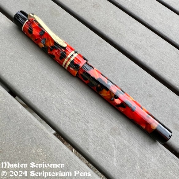 Master Scrivener in Conway Stewart Lava with Spoon Clip in Brass - Small