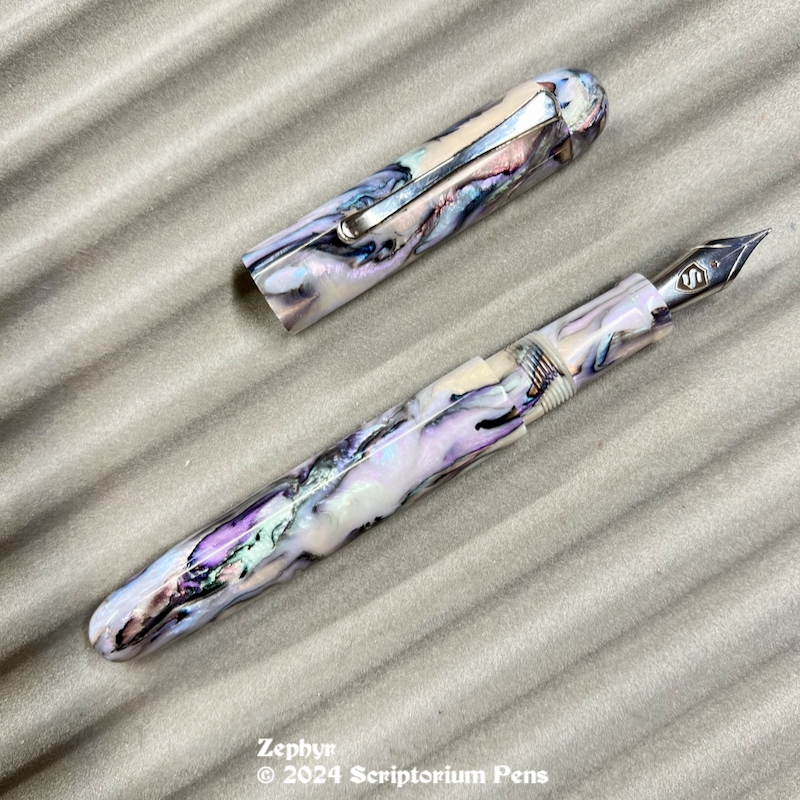 Zephyr in Papillon Lite with Curvy Nouveau Clip in Argentium Silver - Small