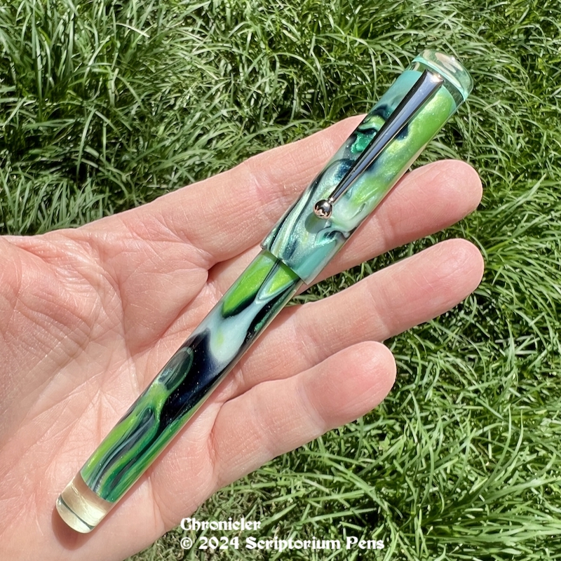 Chronicler in Foliage and Vintage Glass, with Exclamation Clip - Small