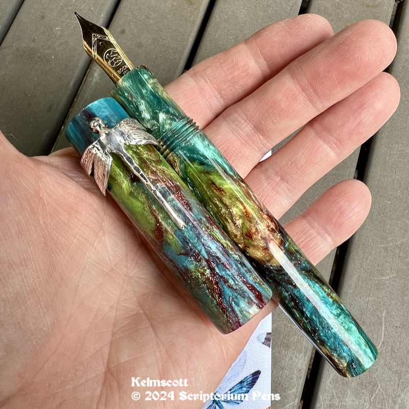 Kelsmcott Special Edition Dragonfly with Argentium Silver Clip - Oversized