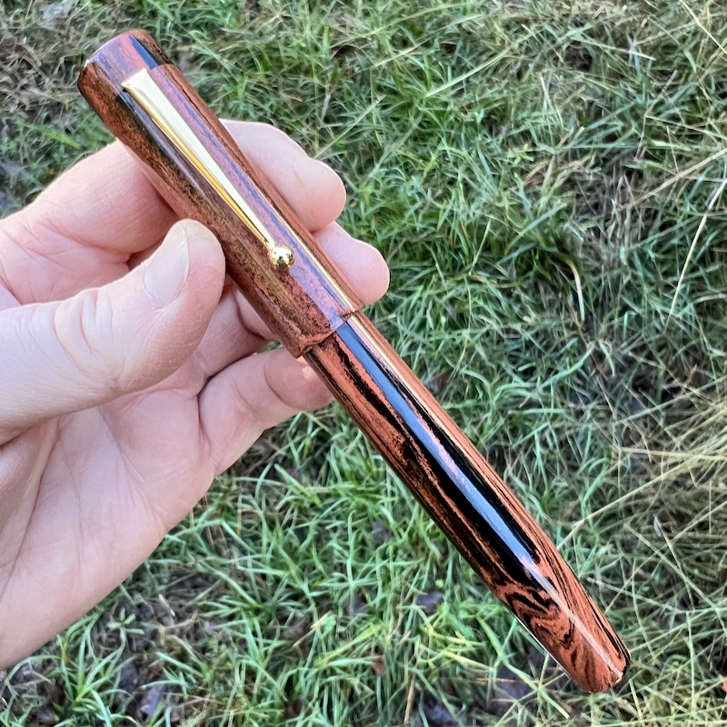 Epic in Vintage Conway Stewart Woodgrain Ebonite - Medium
